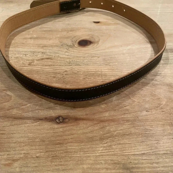 NWOT Liz Claiborne Womens belt blue cream stitching size 8 petite - Picture 8 of 8